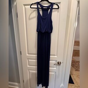 Cotton Navy Blue Maxi Dress women’s small